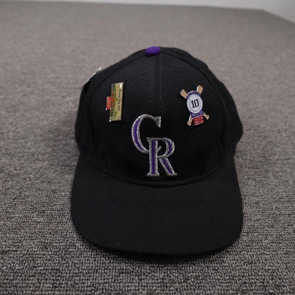 Vintage Colorado Rockies Hat Cap Fitted Mens 7 1/4 Black MLB Sports Specialties